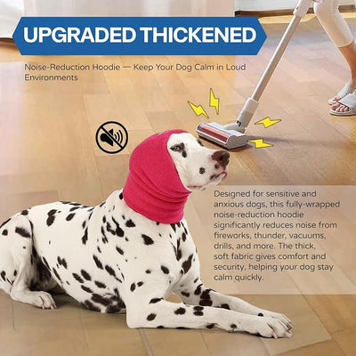 Dog & Cat Calming Hoodie – Soft Double-Layer Ear and Neck Cover for Anxiety Relief & Noise Protection, Elastic Pet Head Wrap for Grooming, Bath, Drying & Fireworks