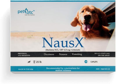 Anti-Motion Sickness and Nausea Relief for Small Breed Dogs, Relief for Disorientation and Dizziness, 10 Tablets