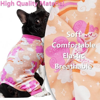 Dog Pajamas Spring Summer Dog Clothes for Small Medium Dogs Girl Boy Cute Soft Puppy Pjs Clothes Doggie Onesies Cat Pet Jammies Outfit (Large)