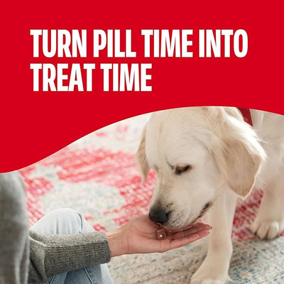 Milk-Bone Pill Pouches Dog Treats with Real Chicken, 30 Count Bags (Pack of 4)