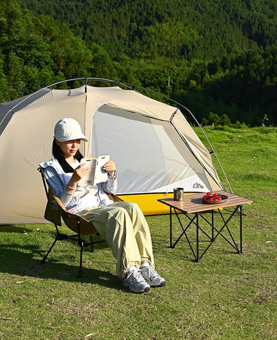 iClimb Ultralight Compact Camping Folding Table with Carry Bag (Reinforced Nature - S)