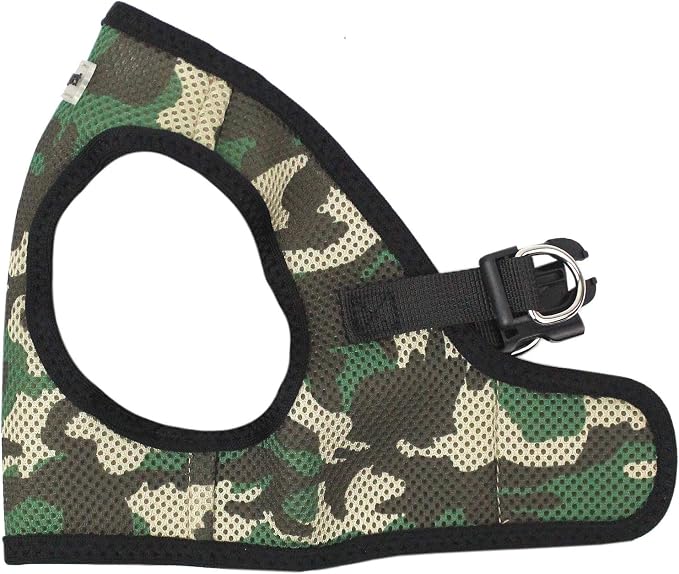 Parisian Pet Step-in Dog Harness - Breathable Mesh No Pull Puppy Harness with Dual D-Ring - Adjustable Harnesses for Dogs - Soft Padded Camo Pet Vest - Lightweight Dog Vests for Small Sized Dogs
