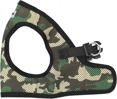 Parisian Pet Step-in Dog Harness - Breathable Mesh No Pull Puppy Harness with Dual D-Ring - Adjustable Harnesses for Dogs - Soft Padded Camo Pet Vest - Lightweight Dog Vests for Small Sized Dogs