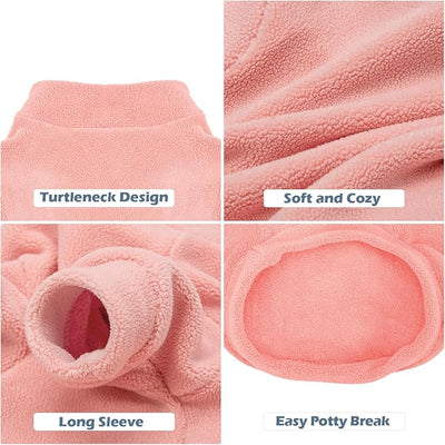 GYALAPERI Dog Sweater, 3 Pack Dog Sweaters for Small Dogs Girl Boy, Ultra Soft Warm Puppy Clothes Dog Coat for Winter (Peach+Lt Camel+Pink, Small)