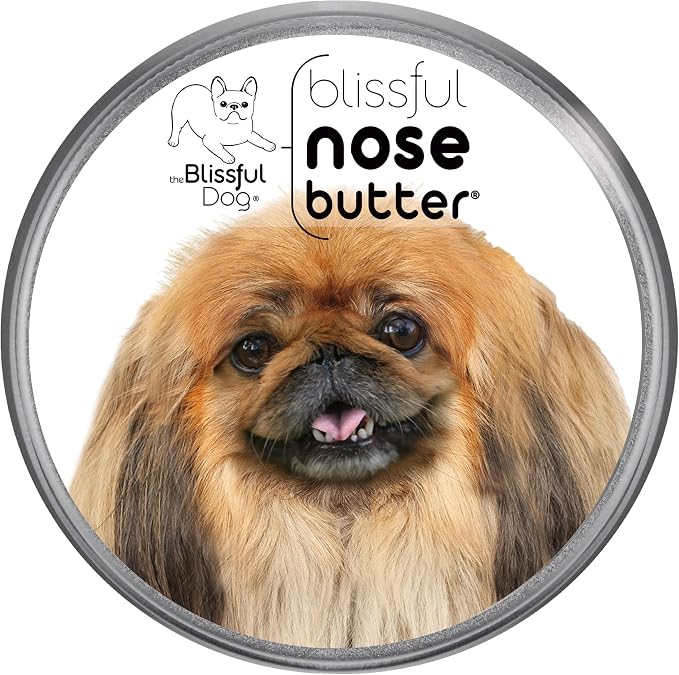 Pekingese Nose Butter for Dry, Cracked Skin, Lick-Safe Dog Nose Balm with Moisturizing Shea Butter, Almond, Olive, and Essential Oils, Pet Supplies, Uncented, 8 oz.