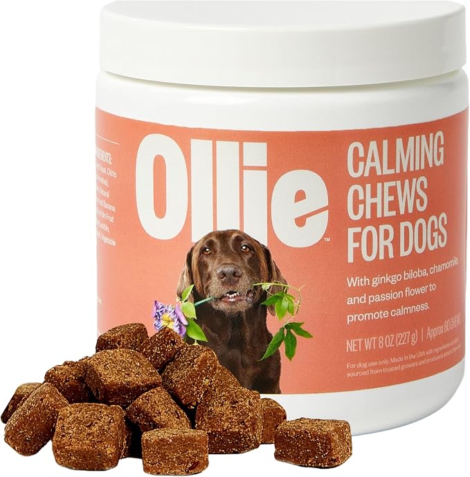 Chill Pills Calming Supplement Chews for Dogs, Anxiety Relief for Dogs, Melatonin for Stress Relief, 60 Count Appx.