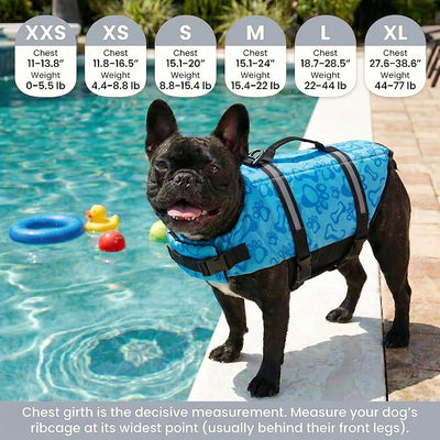 Doglay Dog Life Jacket with Rescue Handle, Dog Life Vest for Swimming Boating, Adjustable Reflective Puppy Swim Vest with Superior Buoyancy for Small Medium Large Dogs