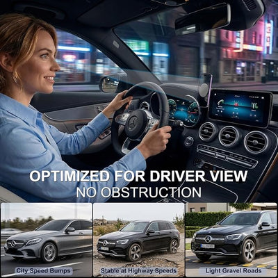Car Phone Holder for Mercedes-Benz 2020-2022 GLC & 2019-2021 C-Class & 2020-2022 V-Class, 10.25-Inch Center Screen, Strong Magnet, OEM-Style, No View Obstruction Phone Mount Compatible with MagSafe