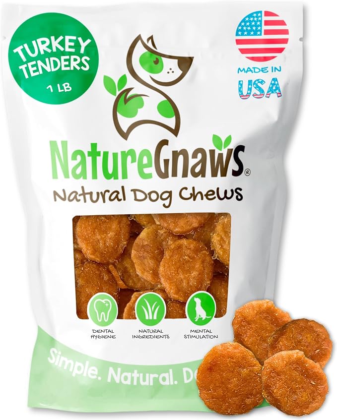 USA Turkey Tenders (1Lb) - Delicious Grain-Free Dog Treats for Small, Medium & Large Breeds - Natural Jerky Chews for Dogs.