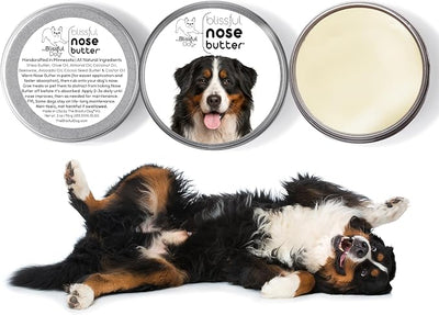The Blissful Dog Bernese Mountain Nose Butter, Versatile Dog Nose Balm for Dry Nose, Handcrafted Nose Moisturizer, Easy-to-Apply Dog Essentials, Unscented, 16 oz.