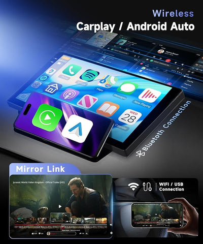 4 Core 4G+64G Car Radio for Honda Accord 8th 2008-2013, 10" Touchscreen Wireless Carplay & Android Auto, Backup Camera, WiFi, Bluetooth, GPS, FM/RDS/EQ/USB/SWC