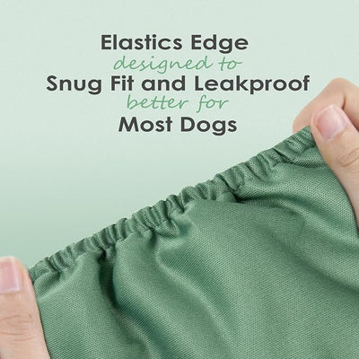wegreeco Washable Male Dog Belly Band (Stylish Pattern)- Pack of 3 - Male Dog Belly Wrap, Dog Diapers Male (Green Series, Small)