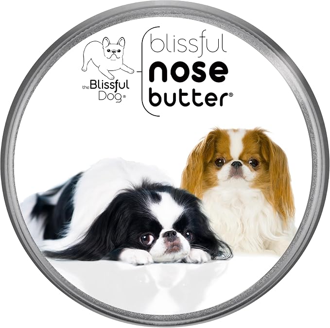 Japanese Chin Nose Butter for Dry, Cracked Skin, Lick-Safe Dog Nose Balm with Moisturizing Shea Butter, Almond, Olive, and Essential Oils, Pet Supplies, Uncented, 8 oz.