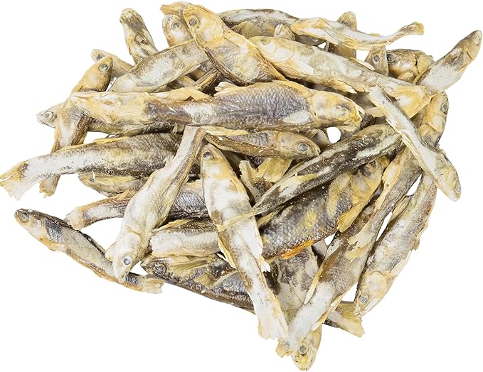 Freeze Dried Minnows Treats for Cats & Dogs (1 Pound Bag Over 400 PCS) Made in USA, All Natural, High Protein, Rich in Omega-3s, Grain-Free, Perfect for Training, Topper or Snack