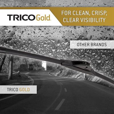 TRICO Gold 22" + 22" Premium Automotive Replacement Windshield Wiper Blades (Set of 2), Passenger and Driver Side All-Weather Beam Wiper Blades for Select Vehicle Models