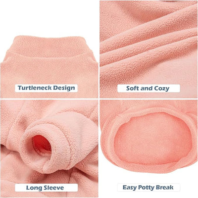 GYALAPERI Dog Sweater, 3 Pack Dog Sweaters for Small Dogs Girl Boy, Ultra Soft Warm Puppy Clothes Dog Coat for Winter (Rose+Lt Pink+Lt Purple, XX-Small)