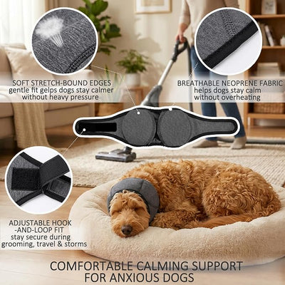 MCTOURY Dog Ear Covers for Anxiety-Relief: Fast Calms Dogs in 1 Minute | Noise Protection Ear Muffs for Fireworks/Thunderstorms - Designed for Medium Breeds Beagle/French Bulldog/Border Collie