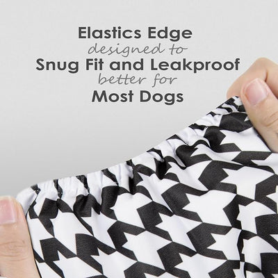 wegreeco Washable Male Dog Belly Band (Stylish Pattern)- Pack of 3 - Washable Male Dog Belly Wrap, Dog Diapers Male (Houndstooth, Small)