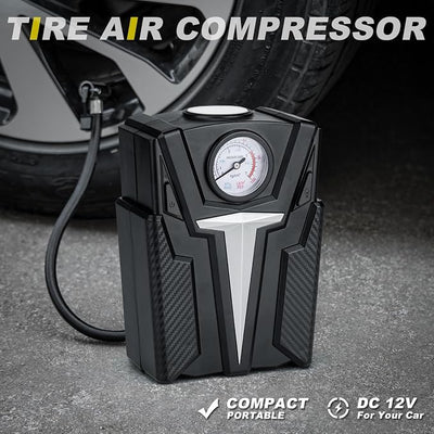 Roadside Emergency Car Kit Winter Road Trip Assistance Vehicle Safety Kit with Air Comperss, Detachable Snow Shovel, Jumper Cables, Tow Strap