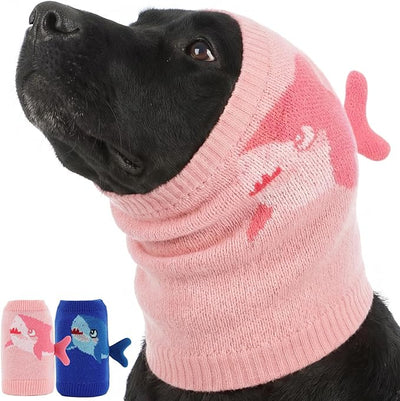 Nanaki No Shake Ear Wraps for Dogs Hematoma,Breathable Dog Ear Cover | Cute Shark,Anxiety Relief Pet Ear Muffs Noise Protection,Dog Calming Hoodie for Grooming, Fireworks, Thunder,Vet Visit,Travel
