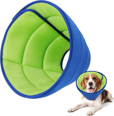 Upgraded Soft Dog Cone Collar for Post-Surgery Recovery – Adjustable Elizabethan Alternative to Stop Licking, Lightweight Breathable Mesh, Fits Most Breeds (XL)