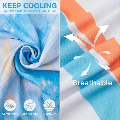 cyeollo 2pack Dog Cooling Shirt, Breathable Sleeveless Summer Clothes for Dogs, Intant Cool Dog T Shirts for Small Dogs, Blue Sky S