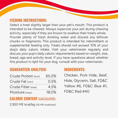 Good 'n' Fun Wings Long-Lasting Dog Treat, With Real Proteins, Premium Chicken and Beef Hide, Supports Dental Health, Mental Stimulation, 12 oz