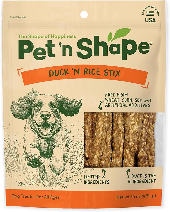 Pet 'n Shape Duck 'n Rice Stix Dog Treats - 1 Pound