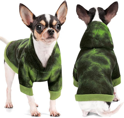 Vibrant Dog Hoodie with Convenient Leash Hole – Stylish and Cozy Sweatshirt for Small, Medium, and Large Dogs, Perfect for Walks, Casual Outings, and Everyday Comfort.Green L