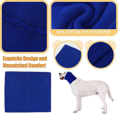 Dog Calming Band Cat and Dog Anxiety Relief Cover,Double Layer Thickened Pet Ears Elastic Neck Band Noise Cancelling Ear Muffs for Anxiety Relief/Noise Protection,Grooming,Thunder,Fireworks