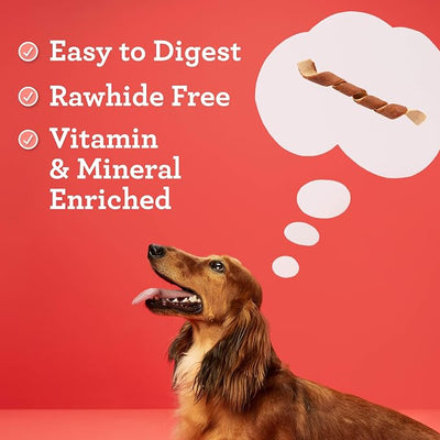 DreamBone Spirals Variety Pack Chews for Dogs, Treat Your Dog to Easy-to-Digest Rawhide-Free Chews Made with Chicken, Beef or Pork, 45 Count