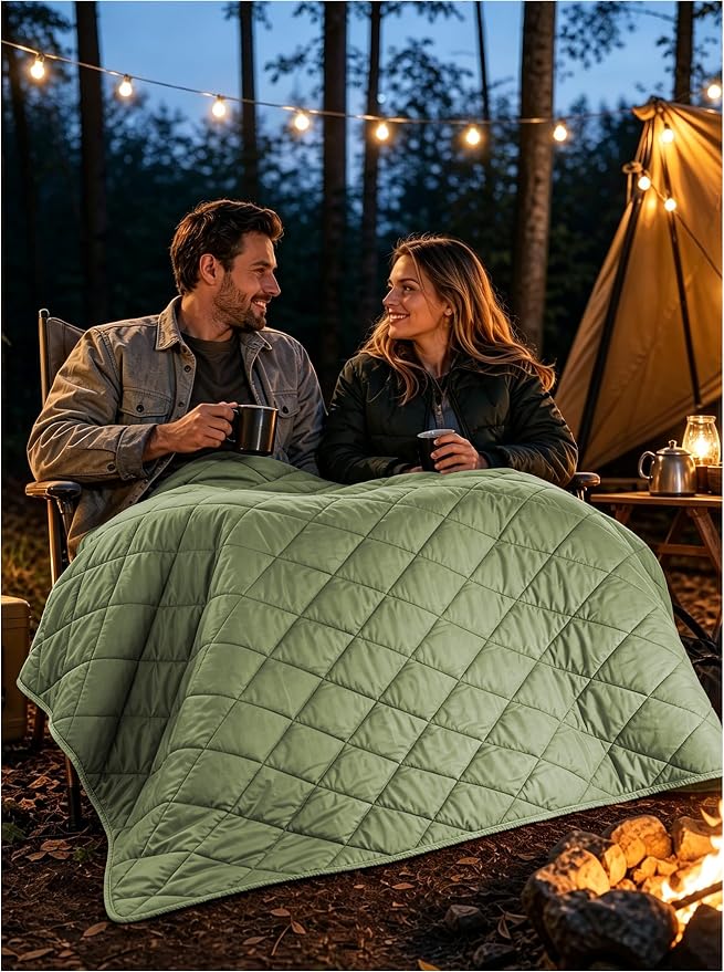 Battery Operated Heated Blanket Throw,Cordless Heated Shawl Poncho Hoodie | Portable&Wearable,Skin-Friendly,Multiple Power Options,Up to 158℉, for Outdoor Camping Stadium Picnics