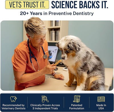 Tartar Shield® Soft Rawhide Dental Chews for Small Dogs | VOHC Accepted | Reduces Tartar, Controls Plaque & Freshens Breath | Vet Recommended | Bacon Flavor | USA Made | 30 Count