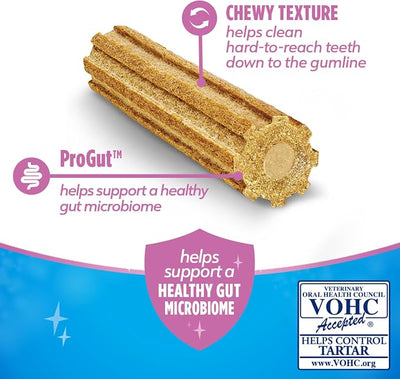 DentaLife Plus Digestive Support Dog Treats for Small and Medium Dogs, Cleans Teeth, Freshens Breath, & Supports Healthy Gut, Chicken & Pumpkin Flavor, 14.4 oz., 19 Chews - 19 ct. Pouch