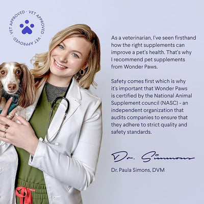 WONDER PAWS Premium Multivitamin for Dogs Daily Multi for Immune, Mood, Joint, Skin, Heart & Digestive Health - 21 in 1 Dog Multivitamins for Optimal Health Essential - 60 Multivitamin Dog Chews