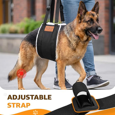 Dog Sling for Large Dogs Hind Leg Support, Magic Tape Dog Lift Harness, Soft Dog Support Harness for Back Legs, Hip Support Harness to Help Senior, Injured, Disabled and After ACL Surgery