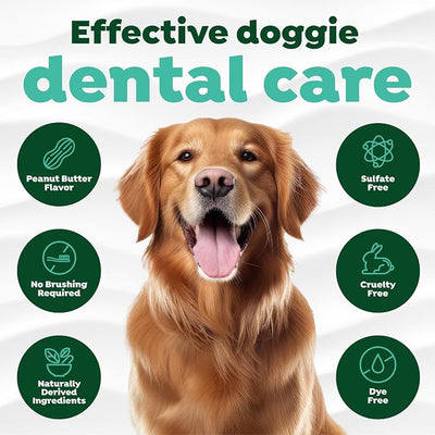 TropiClean Fresh Breath Dog Toothpaste for Teeth Cleaning, Breath Freshener, Easy Plaque & Tartar Remover Gel, No Toothbrush Needed, Peanut Butter, 2oz.