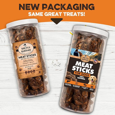BRUTUS & BARNABY Dehydrated Lung Dog Treats & Cat Treats - 28oz USA Beef & Turkey Organ Meat Sticks - High Protein, Grain Free, Natural Training Treats for Dogs & Cats - Value Size