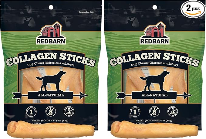 Pet Products All-Natural Small 6" Beef Collagen Sticks for Dogs - Long Lasting Low-Odor Alternative to Traditional Rawhide & Bully Sticks - Supports Healthy Joints, Skin, & Coat - 10 Pack