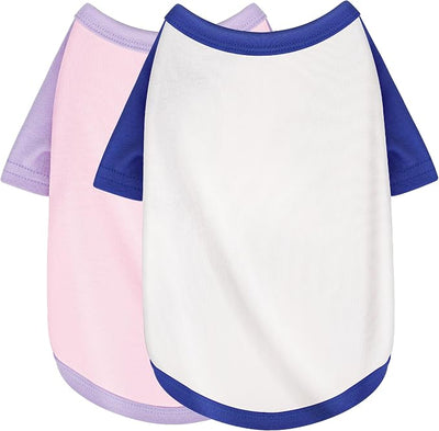 Stylish White Color Block Dog Shirt: Premium Polyester, Comfortable, Breathable, and Wrinkle-Resistant. Perfect Apparel for Small, Medium, & Large Dogs, a Must-Have for Pet Lovers XS