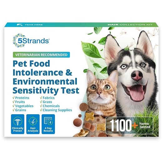 Pet Food Intolerance & Environmental Sensitivity Test, at Home Gut Health Test for Dogs & Cats, 1100+ Items Tested, Pet Health Check, Results in 4 Days, For All Ages and Breeds