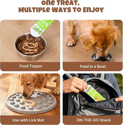 M-PETS Creamy Lickable Dog Treats, Duck Flavor, 8 Tubes Squeeze Up Soft Dog Snacks for Puppies & Seniors, Reward Training or Food Topper,Low-Calorie Grain Free Puree for Joint & Digestive Health