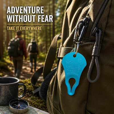The Original Tick Key - Tick Detaching Device - Portable, Safe and Highly Effective Tick Detaching Tool (Blue)