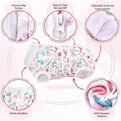Lukovee Recovery Suit for Dogs, Zipper On Dog Surgery Suit for Female Male Dog, Onesies Bodysuit Prevent Licking Spay Abdominal Wounds Bandages E-Collar Alternative (PI, XXL)