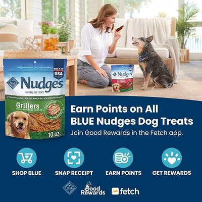 Blue Buffalo Nudges Jerky Cuts Dog Treats, Made in the USA with Natural Ingredients, Chicken & Duck, 36-oz Bag (Pack of 3)