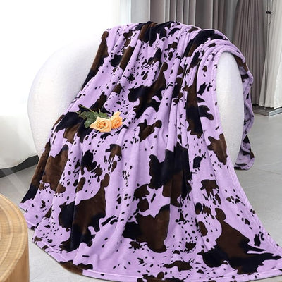 Cute Small Blankets Soft Cozy Purple Blanket Lightweight Lavender Throw Blanket Purple Decor Gifts Stuff for Women Girls Kids