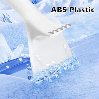 Blue 2-in-1 Snow Brush & Ice Scraper & Snow Shovel for Car Truck SUV Bus Windscreen Windshield, Ergonomic Foam Grip, Adjustable Extendable Detachable Handle, Scratch-Free Efficient Winter Snow Removal