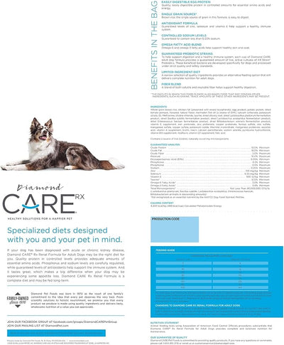 DIAMOND CARE Dry Dog Food Renal 8lb