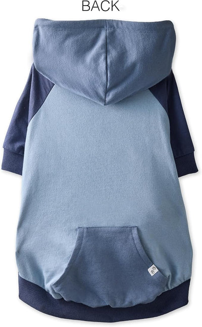 Pet Passion Rocky – The Original Lightweight Hooded Tee 100% Organic Cotton Dog Hoodie Pet Coat Sweater for All Sized Dogs, Original Navy Colorblock, XX-Large (70-110 lbs)
