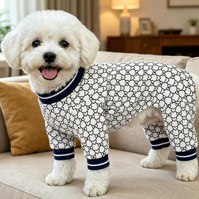 Dog Onesie & Pajamas for Small Medium Dogs, Ultra-Premium Pjs XL | Vet-Approved Hypoallergenic 100% Organic Cotton, Soft Breathable & Won't Overheat, Gentler on Skin, Size XL Pet:15-20lbs